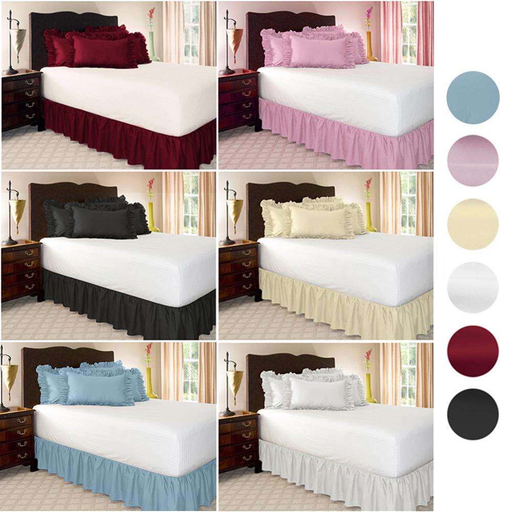 Bett Felsen Gebürstet Tuch Bett Abdeckung ohne Bett Oberfläche König Königin Größe cubrecama Elastische Band Bett Röcke 38cm Bettdecke couvre Li