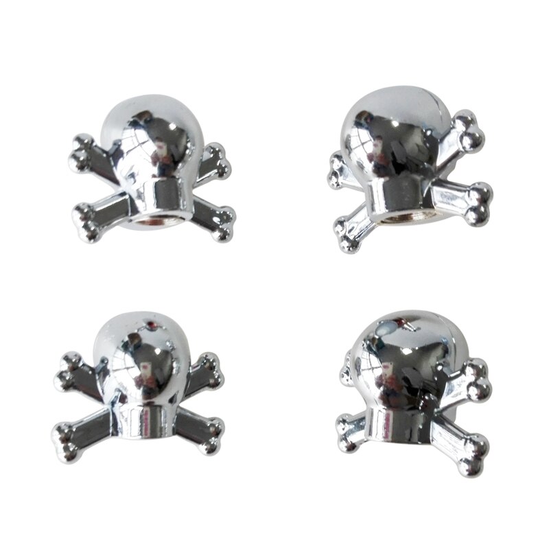 4 stücke Universal- Auto Lkw Fahrrad 'Schädel' Reifen luft Ventil Stengel Kappen Rad Felgen