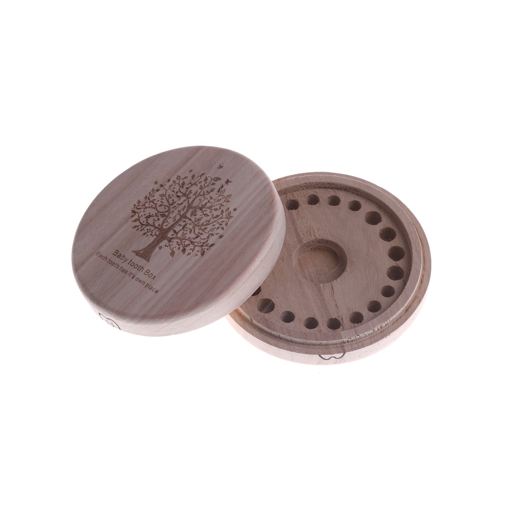 freundlicher Baby Junge Mädchen Zahn Kasten Organizer Baby Sparen Milch Zähne Holz Lagerung Kasten Baby Zahnen Dentes De Leite Organizad