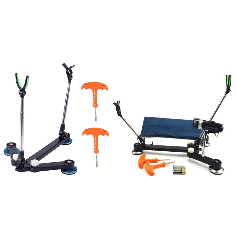 Eis Angelrute Unterstützung Halterung Stand mit Licht Kompression Widerstand Metall Angelrute Halfter