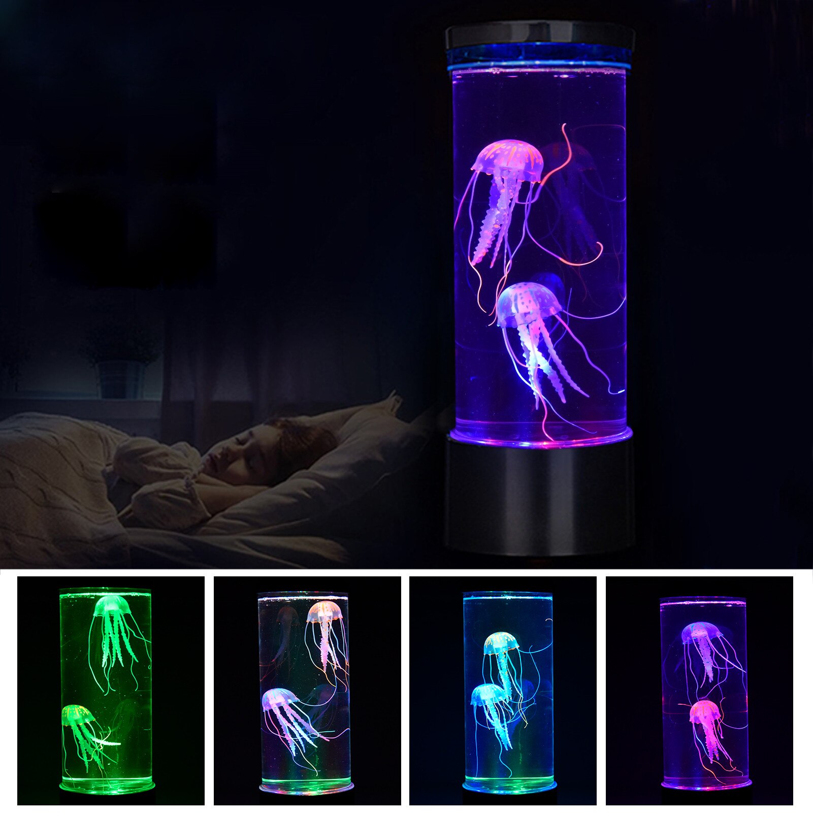 LED Quallen Licht Tabelle Schreibtisch Dekorative Nacht Lampe freundlicher freundlicher Entspannende Stimmung Lampe Große Größe Für Heimat Schlafzimmer Dekor