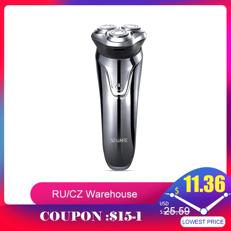 SOOCAS Also WEIß ES03 Elektrische Rasierer 3D Maschine für Rasieren Xiaomi Rasierer Mann Trimmer Bart Nase Haar Elektrische rasiermesser