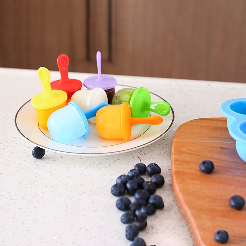 Neue 7-See Silikon Eismaschine DIY Popsicle Schimmel Lutscher Tablett Eis Süssigkeit Hersteller bin Stiel Joghurt Werkzeuge eis Hersteller