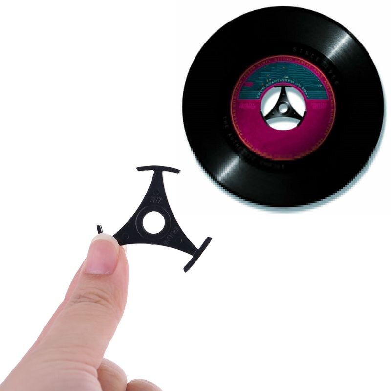 5 stücke Schwarz dauerhaft 7 Zoll Vinyl aufzeichnen Adapter Konverter Für 45RPM Plattenspieler Phonographen Zubehör