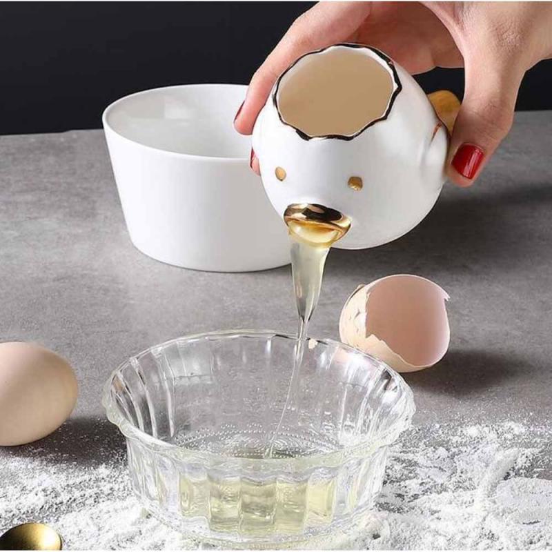 Nette Huhn Keramik Ei Weiß Separator Küche Werkzeuge Kreative Eigelb Protein Separator Filter Backen Werkzeuge Küche Zugriffs