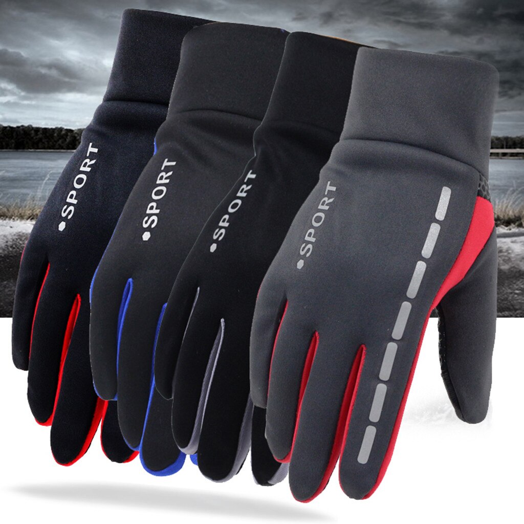 Winter draussen Sport Lauf Handschuhe Gefüttert warm berühren Bildschirm Fitness Volle Finger Handschuhe Für Männer Und Frauen Nicht-Unterhose handschuhe
