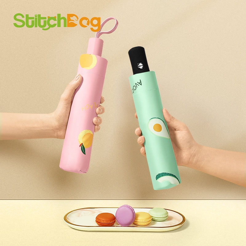 Obst automatische regenschirm weibliche regen oder glanz Falten regenschirm sonnenschirm sonnenschutz UV schutz