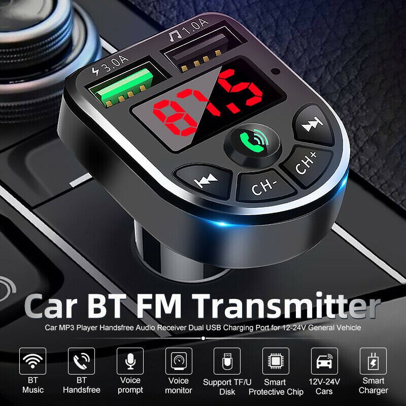 Auto MP3 Spieler Bluetooth FM Sender Bausatz Hände-Freies 3,1 EIN Dual USB Auto Ladegerät Adapter Musik Empfänger für Auto oder Lkw