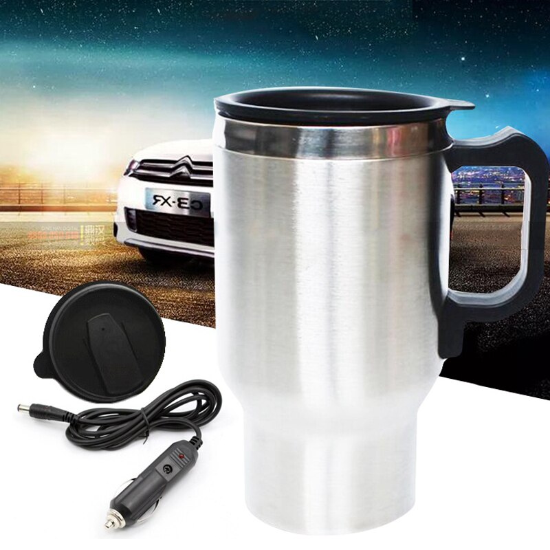 12V 450ml Elektrische in-Auto Edelstahl Reise Auto Heizung Tasse Auto Tasse Becher Universal- für sterben meisten Auto tasse Halfter Auto Zubehör