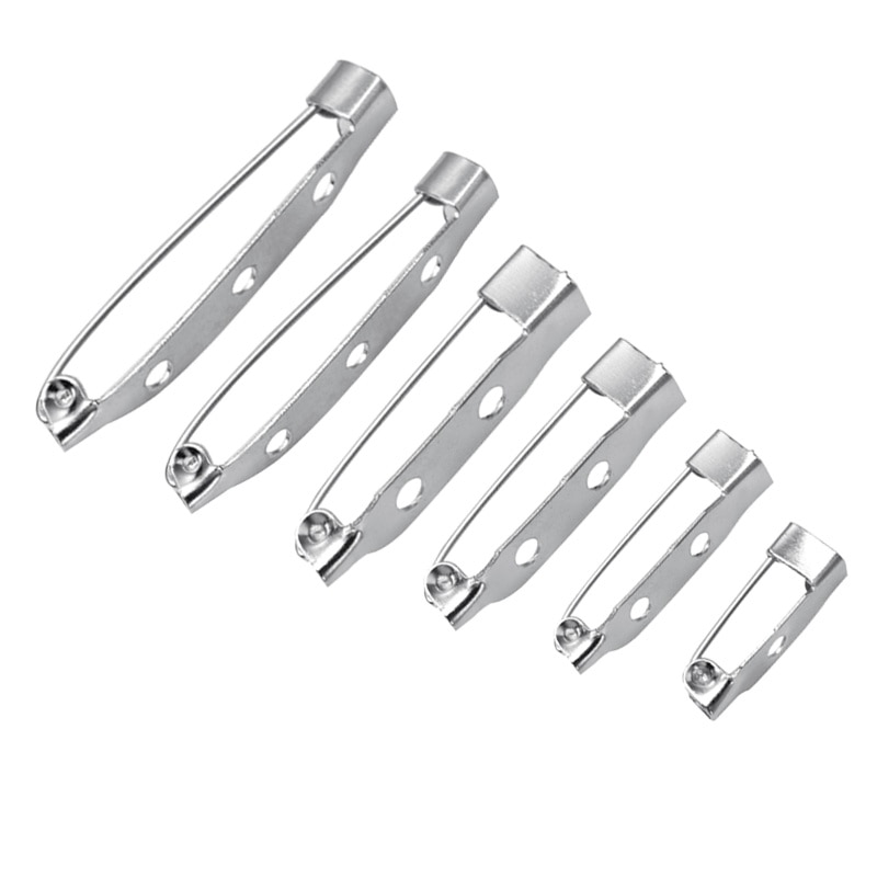 50 Stck Eisen Tonne Sicherheit Brosche Lehnen-fanghaken Bar Stifte Schmuck Erkenntnisse Zubehör DIY Broschen Machen Sicherheit Stift Brosche