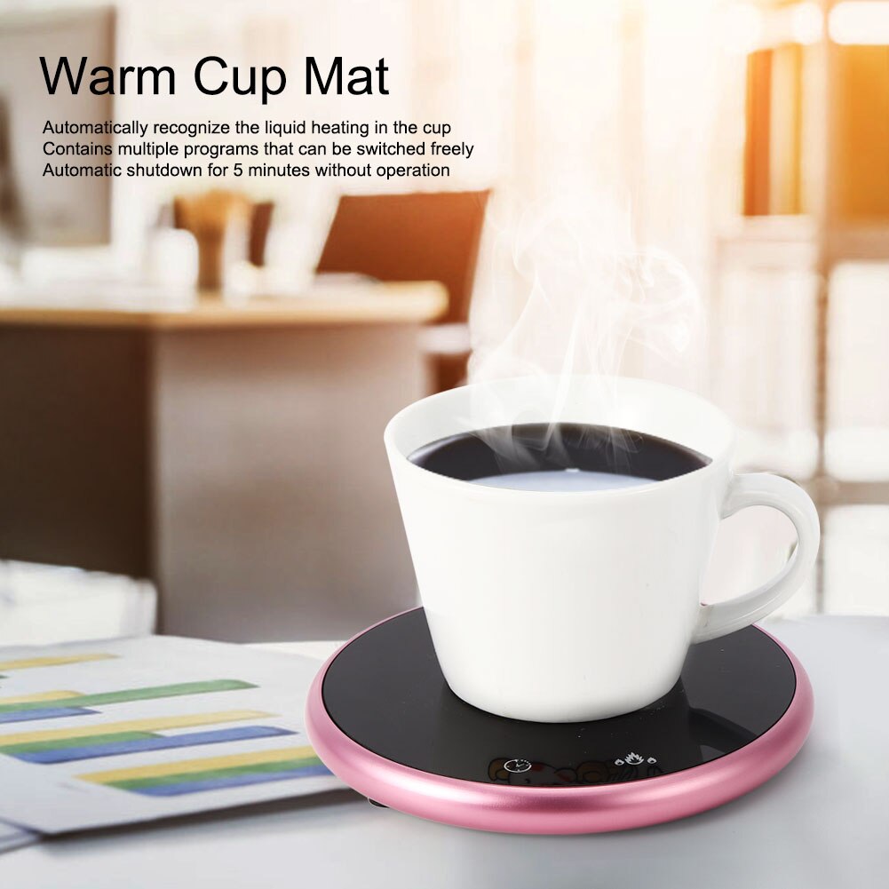 Tasse Wärmer Intelligente Konstante Temperatur Basis Rosa Elektrische Heizung Tasse matt Chinesischen Stecker 220V