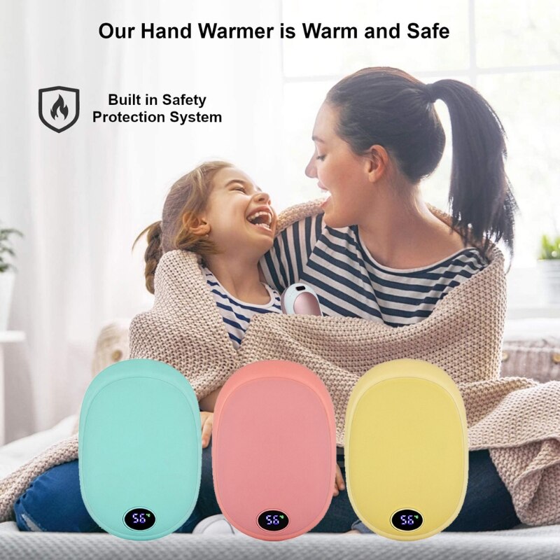 2 in 1 USB Heizung Wiederaufladbare Elektrische Wärmer Schnell Hand Wärmer Wärme Heizung Licht Sicherheit Tasche Bewegliche 10000 mAh