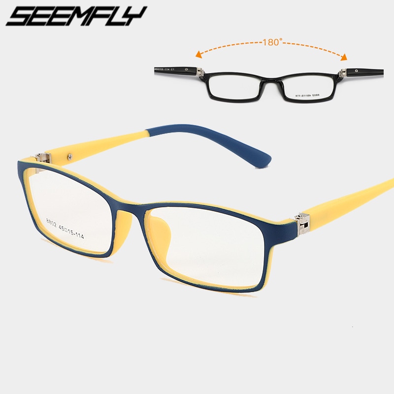Seemfly Optische freundlicher Brille Rahmen TR90 Jungen Mädchen flexibel Brillen Schutzbrillen freundlicher Rezept Brillen Rahmen Spektakel