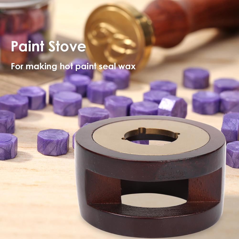 retro Abdichtung Wachs Ofen Herde Topf Holz Griff Dicht Stempel Kleber Topf Jahrgang Herde Kerze dauerhaft Holz Ofen Stempel Handwerk