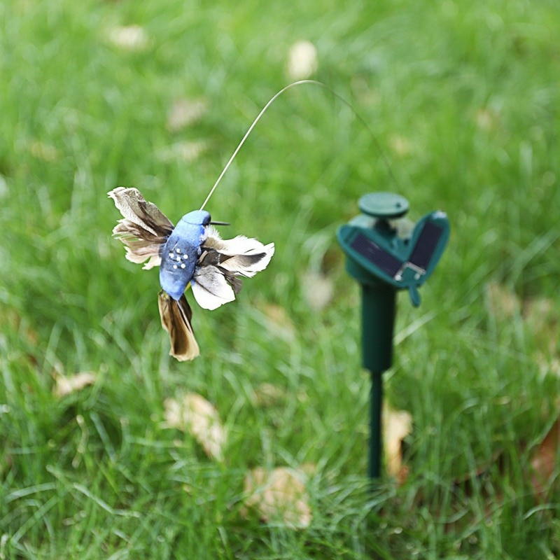 Solar- Ebene Dekoration Nette Schmetterling Kolibri Dekoration Elektrische Feder Vogel Garten Dekoration Jardineria Decoracion