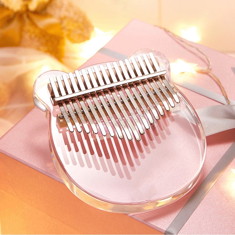 Kalimba 17 Tasten, transparent Acryl Daumen Klavier Single Gremium Hohe Holz Mahagoni Musical Instrument Afrika Finger Klavier