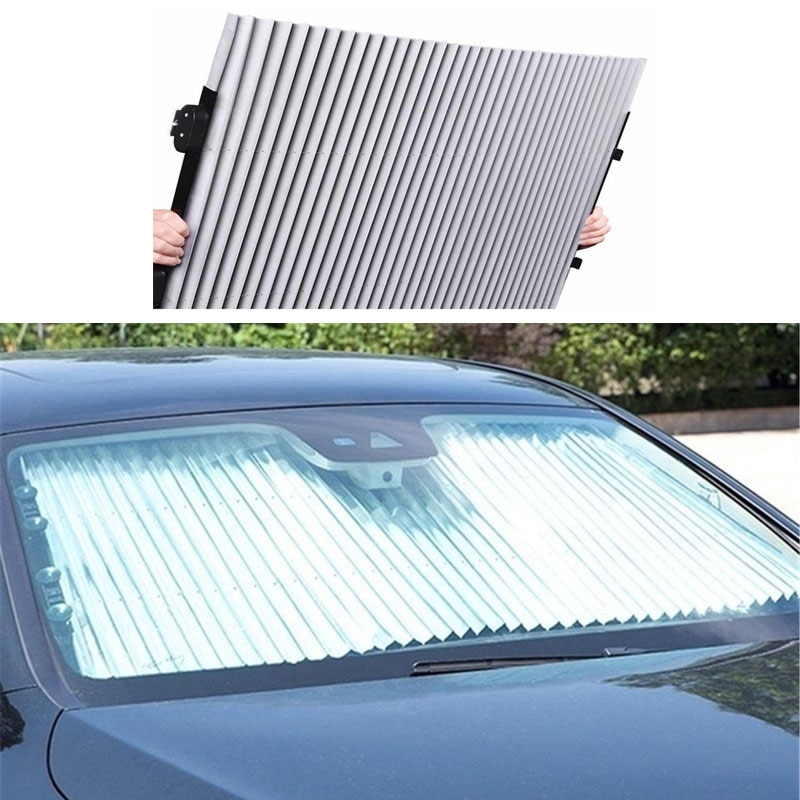 Sommer sonnenblende zu verhindern wärmedämmung Sommer Auto versenkbare teleskop windschutzscheibe markise teleskop Auto sonnenschirm