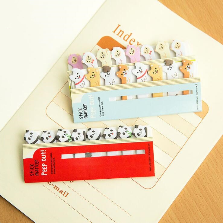 120 blätter Koreanische Kawaii Karikatur Ebene Papier Lesezeichen Dekorative Datei Notizbuch Buch klebrig Memo Marker Punkt Fahnen Schreibwaren