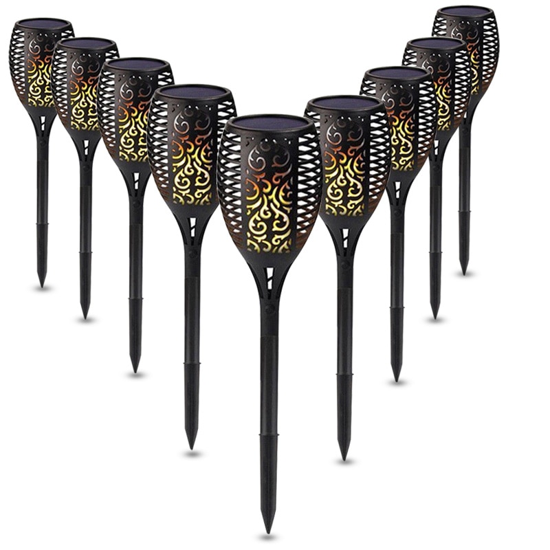 72LED Flamme Solar- Taschenlampe Lichter Tanzen Flackern Lampada Wasserdichte Solar- Taschenlampe Licht Garten Pfad Lichter Rasen Lampe