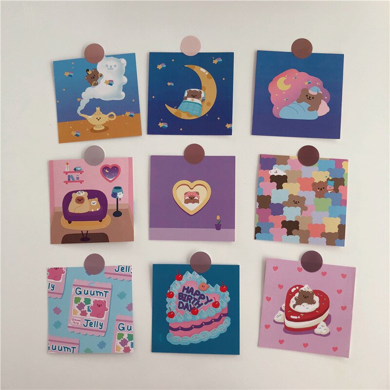 Koreanische eins Postkarte Nette Bär Karte Foto Requisiten Zimmer Schlafzimmer Dekor Karte Papier
