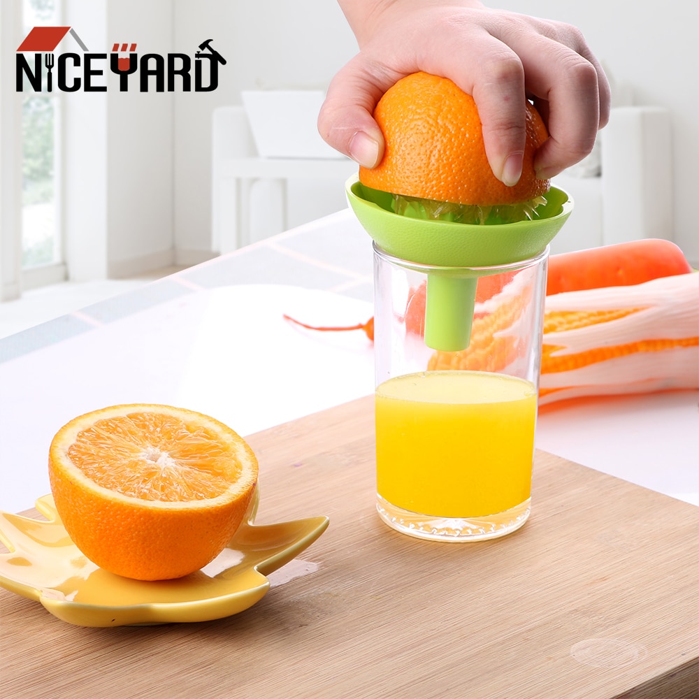 NICEYARD Haushalt Manuelle Entsafter Mini Obst Saft Tasse Presse mit Trichter 2 in 1 Orange Zitrone Saft quetschen Werkzeug Kochen werkzeug