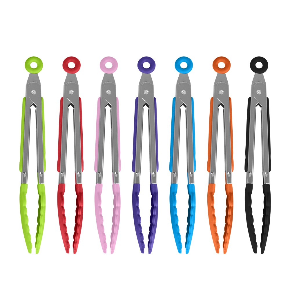 Nicht-Unterhose Wärme widerstand Silikon Lebensmittel Unterhose Küche Schellen Grill Zange Lebensmittel Fleisch Backen Brot Zangen Küche Utensilien BPA freies