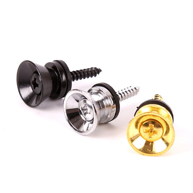 2 stücke Gitarre Gurt Verriegelung Heringe Gitarre Geschmack Akustische Elektrische Bass Ukulele Schnalle sperren Stifte Metall Ende Gitarre Teile Zubehör