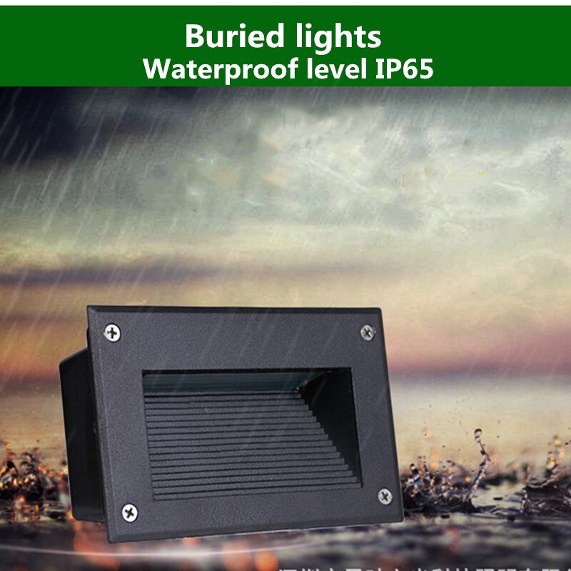 FÜHRTE ecke lampe begraben lampe rechteckige landschaft treppen schritt lampe 3W5W6W projekt eingebettet boden fuß lampe