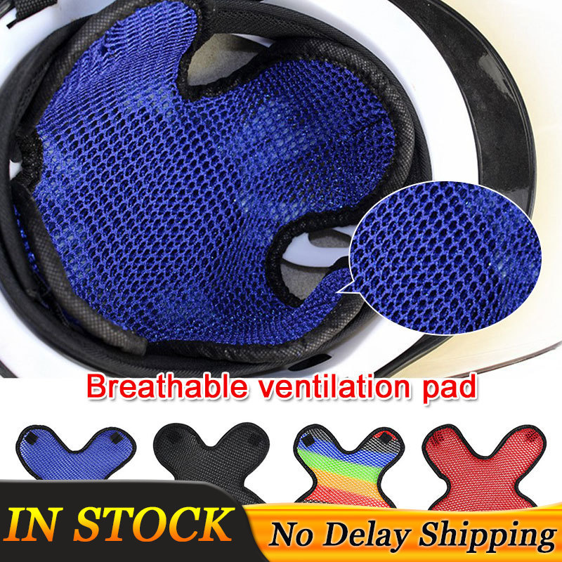 4 farben Motorrad Fahrzeug Helm Polsterung Motorrad Sicherheit Schutz Hütte Kappe Inneren 3D Luft Gittergewebe Mikrofaser Helm Kühlung Pad