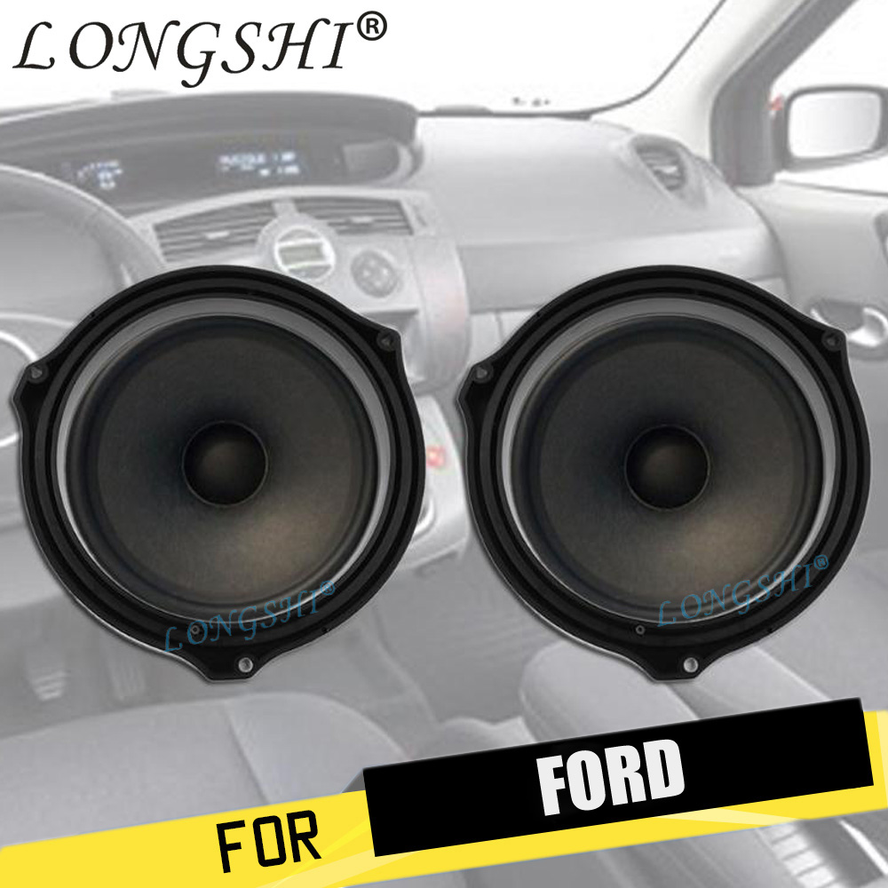 LONGSHI 2 stücke 6,5 'Zoll Auto Vorderseite Tür Lautsprecher Montage Adapter Platte Halterung Abstandshalter Ring für Ford Fokus Lautsprecher zubehör