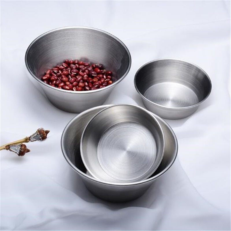 1pc Edelstahl Schüssel Sojasauce Erzähler Nachtisch Erzähler Küche Soße Schälchen tauchen Rray Gewürz Gericht Zwei Größe Für wählen Hohe Qaulity