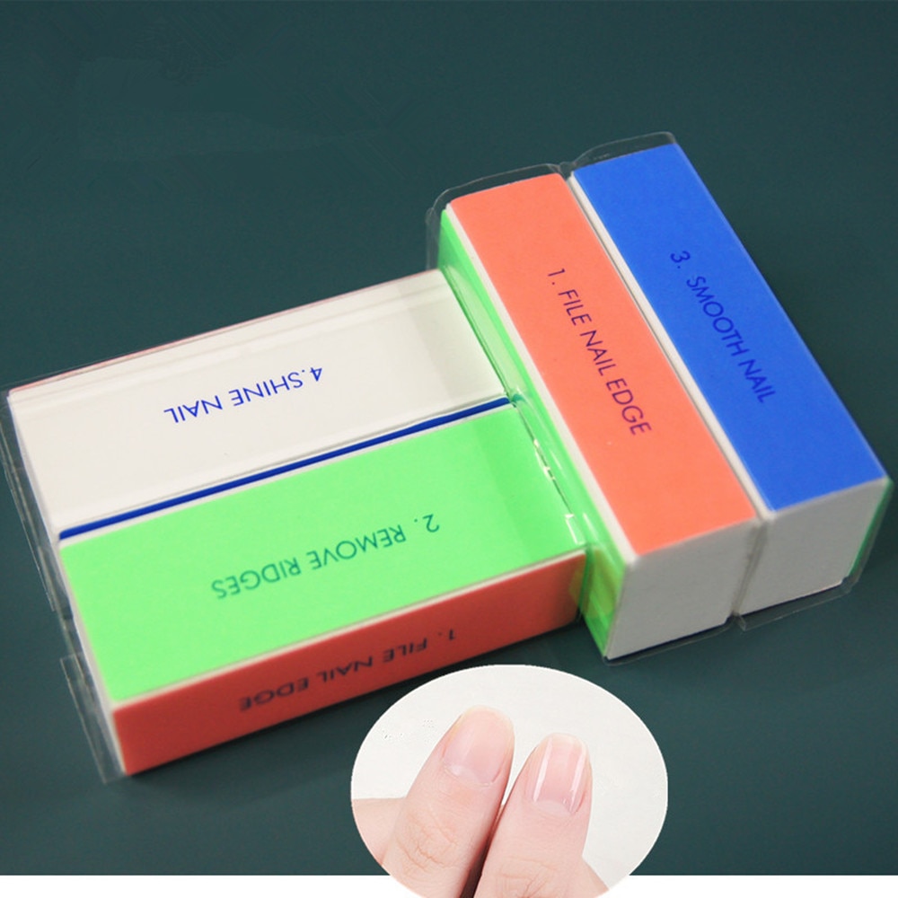 4-schritte Nagel Puffer Datei Schleifen Schleifen Polieren Block Polieren Bunte Nagel Datei Pedikübetreffend Pflege Nagel Kunst Werkzeuge