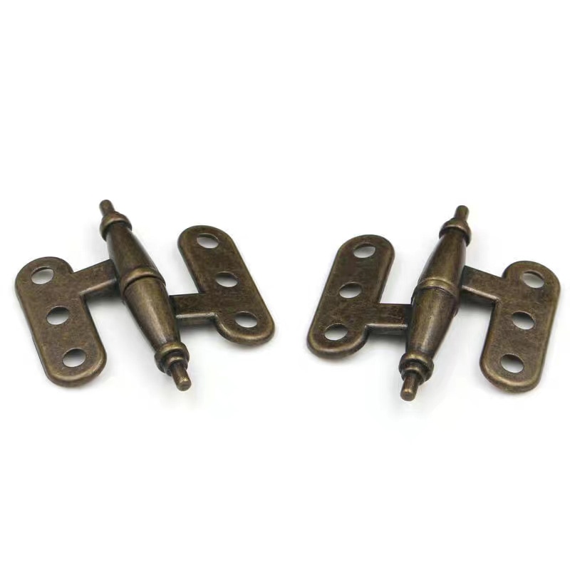 4 stücke Antike Bronze- Scharnier Schmuck Kasten Schrank Dekorative Scharnier Möbel Montage Möbel Schrank Bildschirm Klapp Scharnier