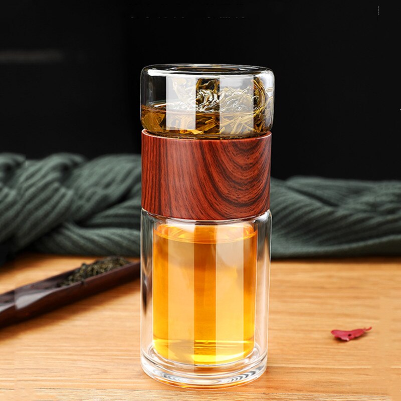 Doppel Glas Wasser Flasche Mit fallen Tee Trinken Flasche Infuser Becher Getränk Wasser Umweltfreundliche