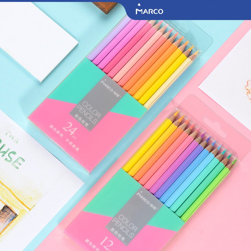 JIANWU Kunst5 Macarone farbe bleistift Kreative Farben bleistift holz 12 farbe 24 farbe kunst zeichnung bleistift Schule liefert kawaii