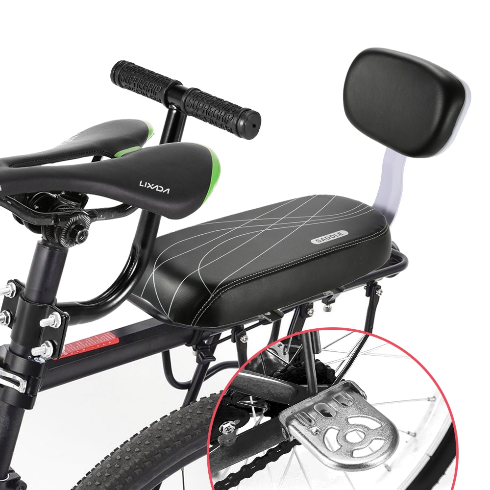 Fahrrad Sattel Fahrrad Art Sitz mit Rückenlehne Fahrrad Zurück Sitz MTB Fahrrad Gepäckträger Sattel PU Leder Kissen Für radfahren Teile