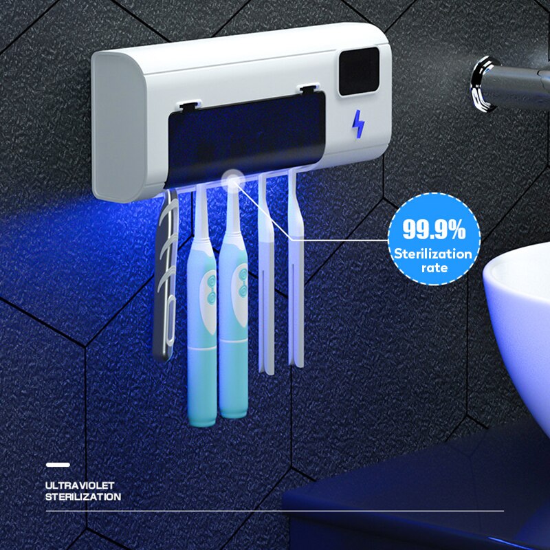 2 in 1 UV-Licht Zahnbürste Sterilisator Wiederaufladbare UV Sterilisation Lampe Zahnbürste Halfter Uv Sterilisator Schlecht einstellen