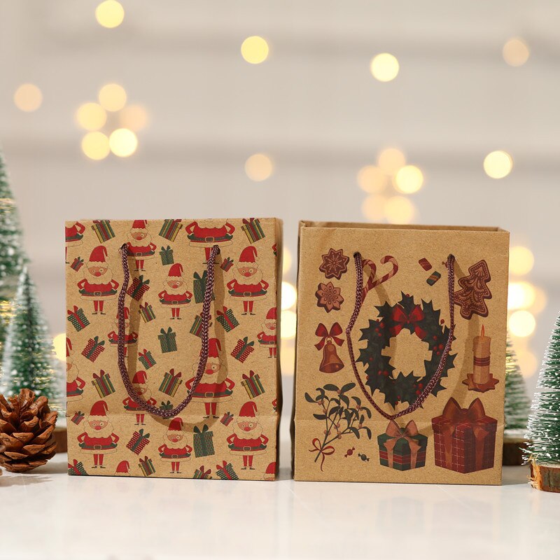 Weihnachten Taschen Santa Claus Tote Tasche Tasche Papier Verpackung Tasche Party Dekor Frohe Weihnachten Dekorationen