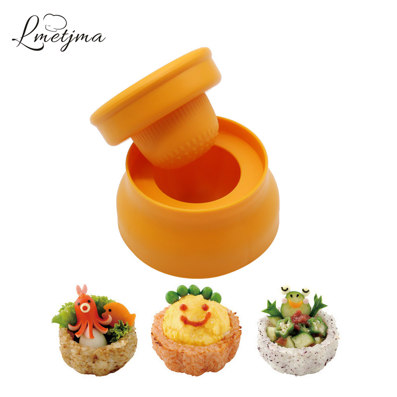 LMETJMA Japanischen Reis Schimmel DIY Kunststoff Reis Ball Tasse Schimmel Hersteller Kreative Sushi Schimmel Hersteller Für Kind Küche Sushi Werkzeuge KC0713-2