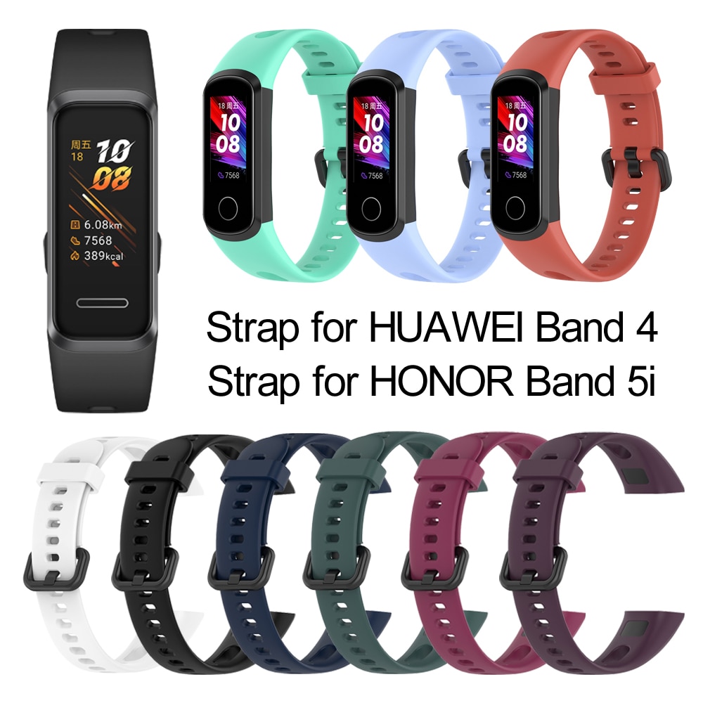 Weiche Silikon Gurt Ersatz Uhr Band für HUAWEI Band 4 / Honor Band 5i Sport Armbänder Armbinde Clever Uhr Zubehör
