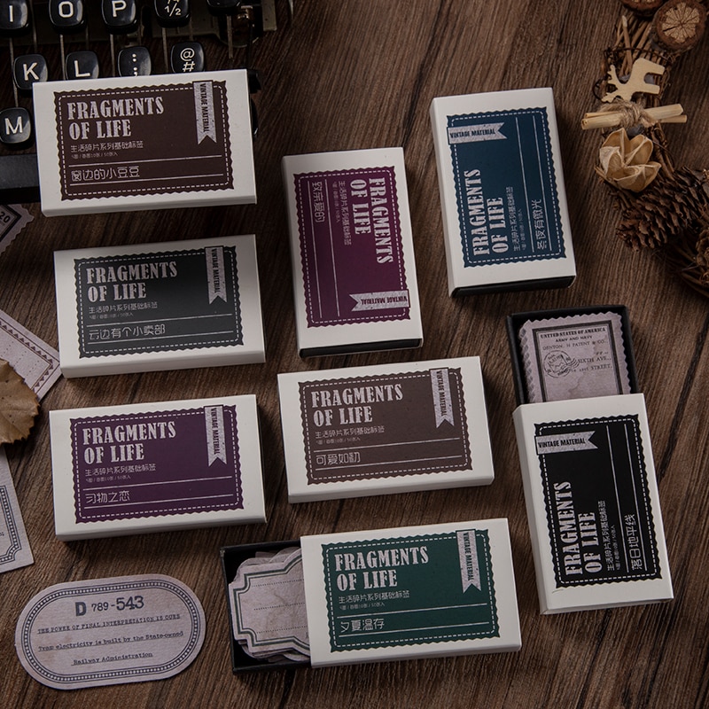 Antike Etikett Memo Pad Tagebuch Schreibwaren Kraft Papier Tagebuch Planer Scrapbooking Jahrgang Dekorative DIY Material Papier