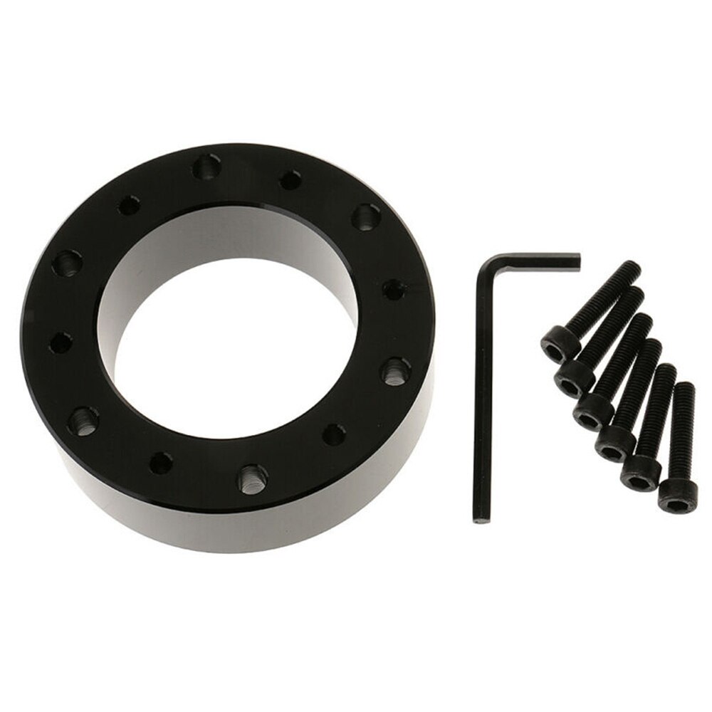 Schwarz Lenkrad Abstandshalter Hub Dichtung Bolzen 55mm/2,1 '' Aluminium Legierung