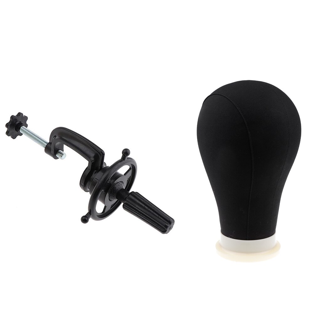 22 zoll Leinwand Block Mannequin Kopf für Perücken Machen Schönheit Kosmetologie Ausbildung Puppe Kopf Stehen Männchen Klemme Stifte einstellen