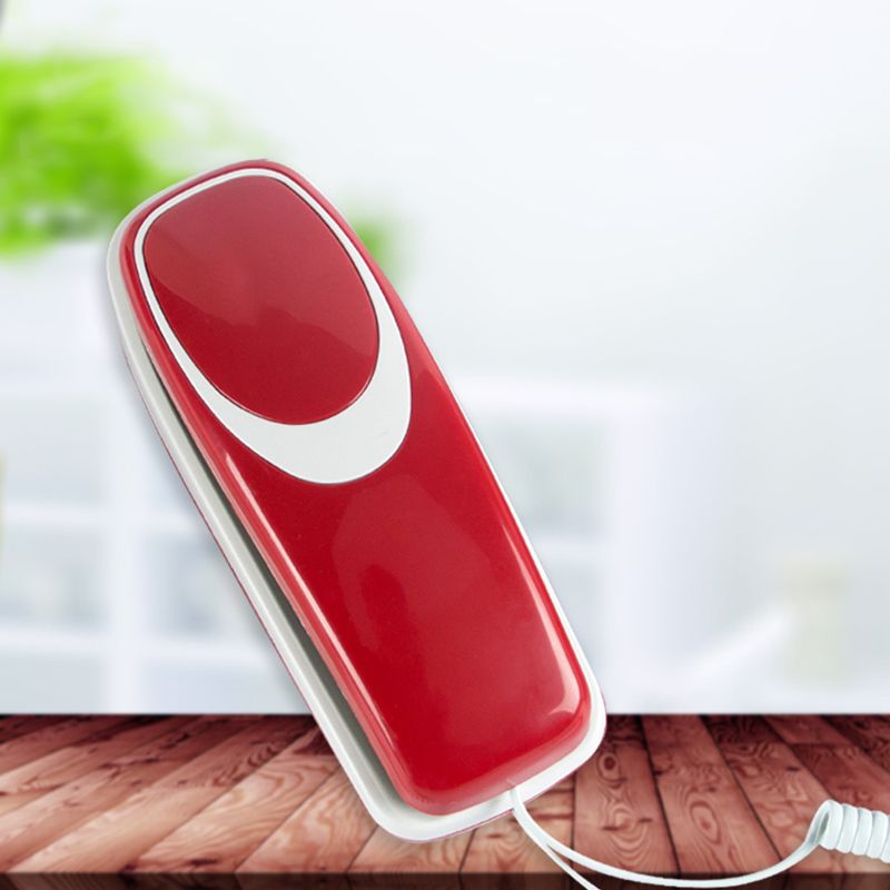 Mini Schreibtisch kabelgebunden Festnetz Telefon fest Verdrahtete Telefon Zauberstab Montierbar Stumm/Pause/Wahlwiederholung Funktionen für Heimat Hotel Büro Bank