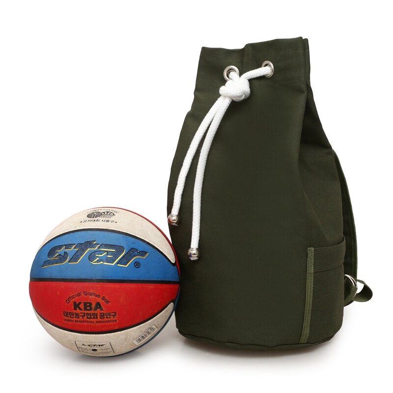 Sport Basketball Rucksack Tasche Erwachsene Leinwand Rucksack Einfarbig Radfahren Tasche Schultern Tasche Handtasche