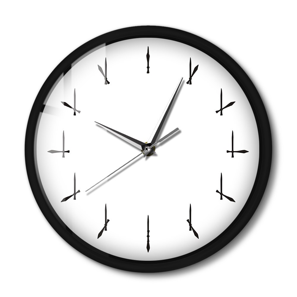 Redundanz Klang Aktiviert Nachtlicht Wanduhr Ungewöhnliche Redundante Wanduhr Mit LED-hintergrundbeleuchtung Moderne Wohnkultur Zauberstab Uhr