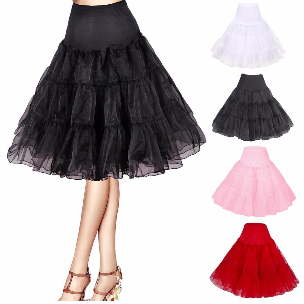 Freies Kurze Organza Halloween Petticoat Krinoline Jahrgang Hochzeit Braut Petticoat für Hochzeit Kleider Unterrock Rockabilly Ballettröckchen