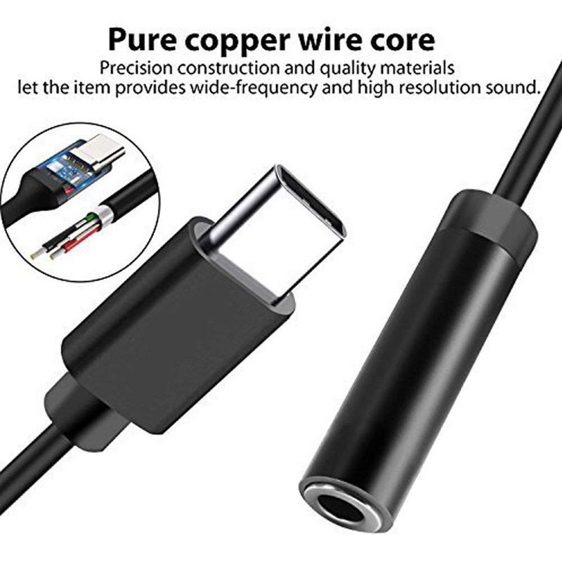 3Stck Typ C zu 3,5mm Kopfhörer o Adapter,USB-C zu 3,5mm Weibliche AUX Mikrofon Anschluss Kabel für Motorola Moto Z, Le 2/Le P