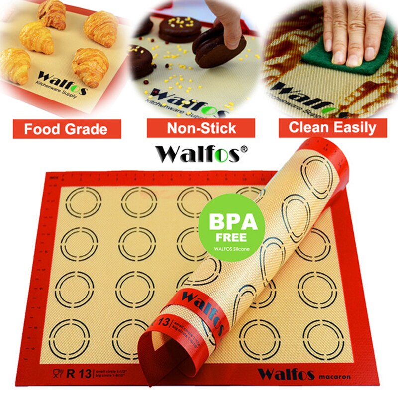 WALFOS silikon zurück matt Gebäck matt rollen Teig matt macaron ofen Liner cookie backen blatt nicht-Stock backen matt Pad