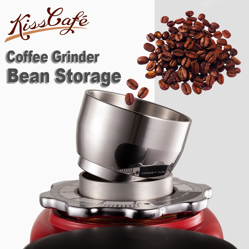Edelstahl Kaffee Bohnen Lagerung Kaffee Bohnen Schleifen Maschine Für Barista Werkzeuge Espresso Zubehör